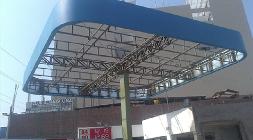 Fabricación de Techos Parabólicos Estación de Servicios
